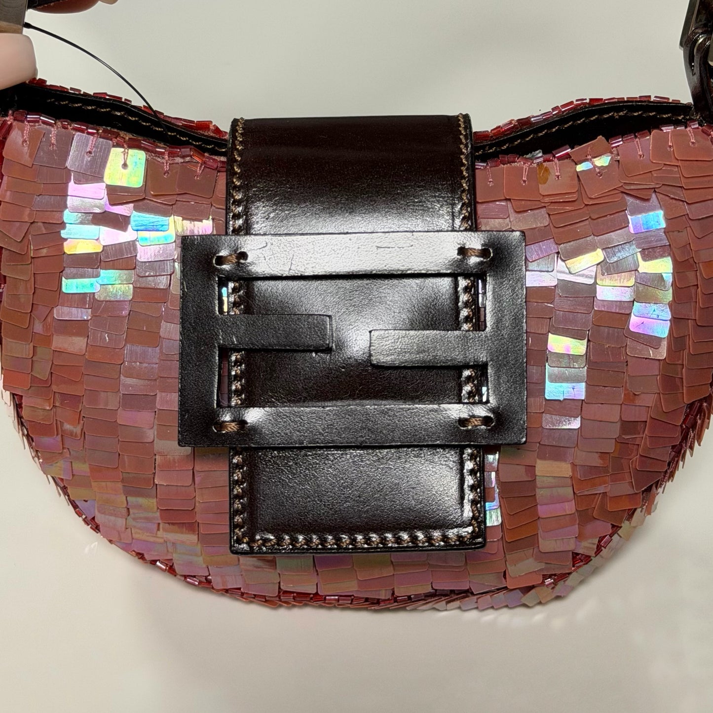 FENDI Fall Winter 1999 Sequin Mini Croissant Bag