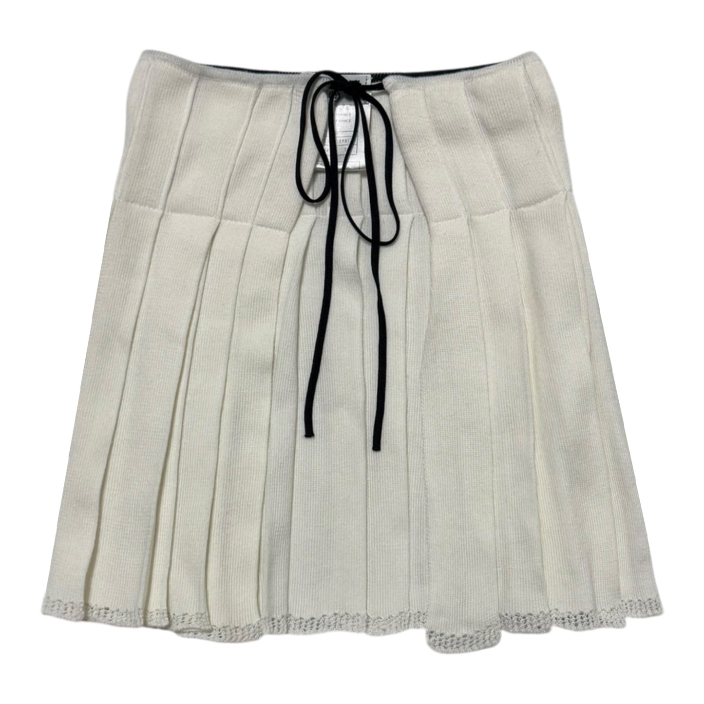 CHANEL Spring Summer 2001 Camellia Intarsia Knit Top & Poncho Set