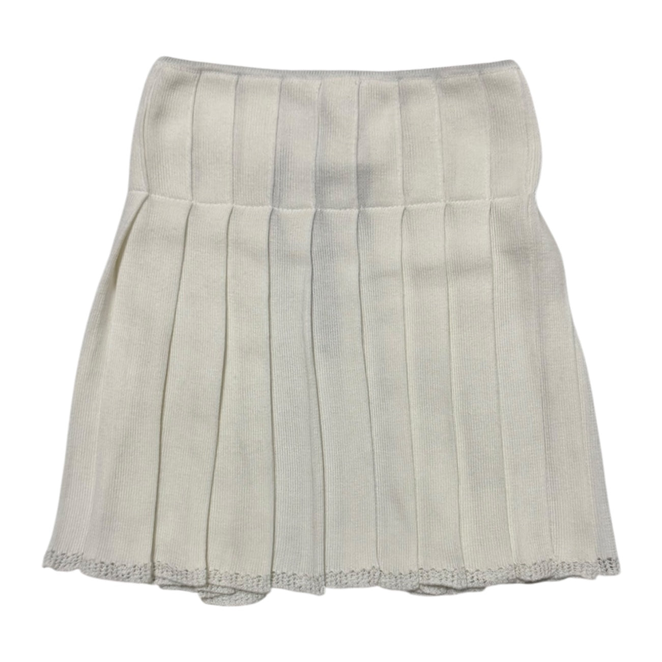 CHANEL Spring Summer 2001 Camellia Intarsia Knit Top & Poncho Set