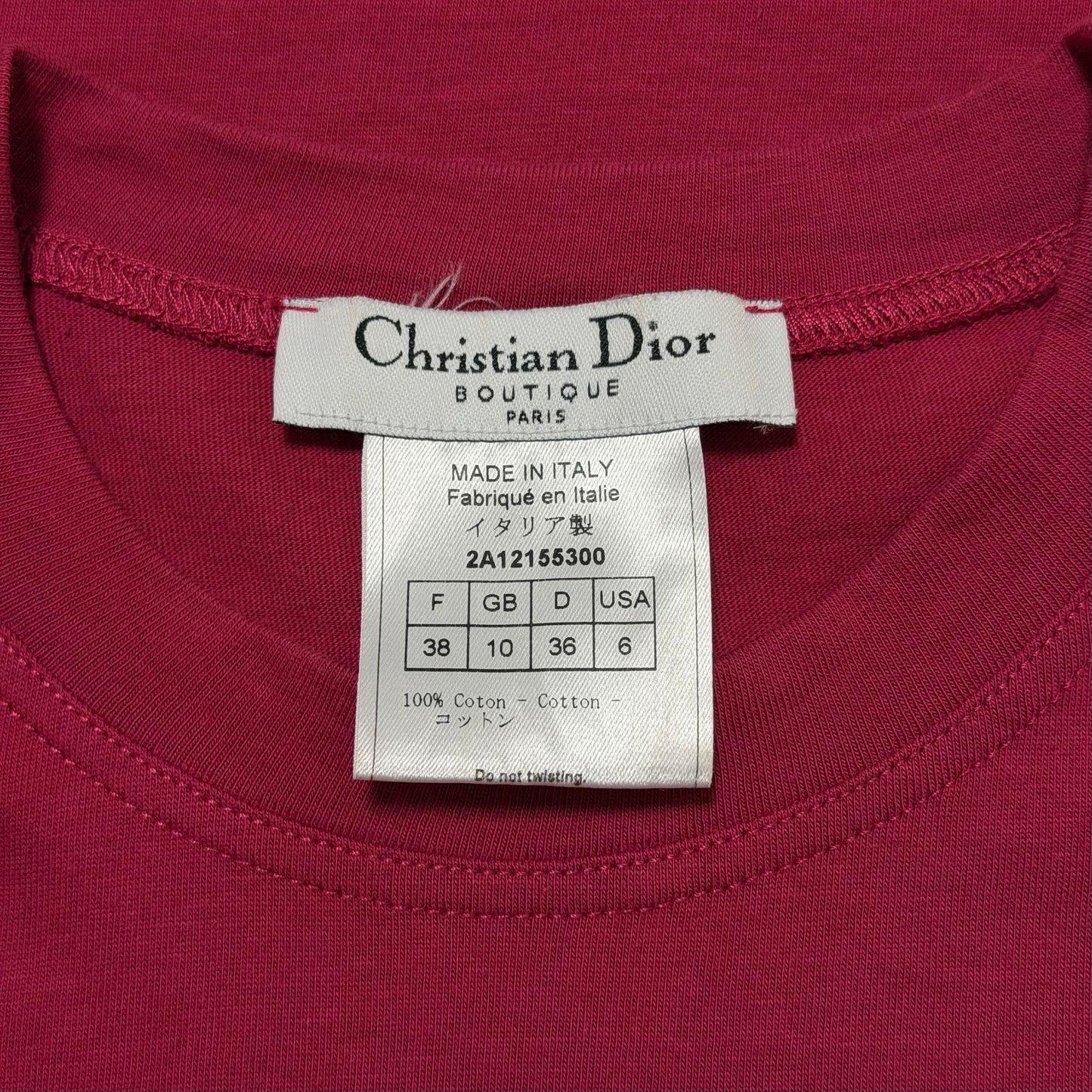 CHRISTIAN DIOR Fall Winter 2002 "J'ADORE DIOR" Tank Top