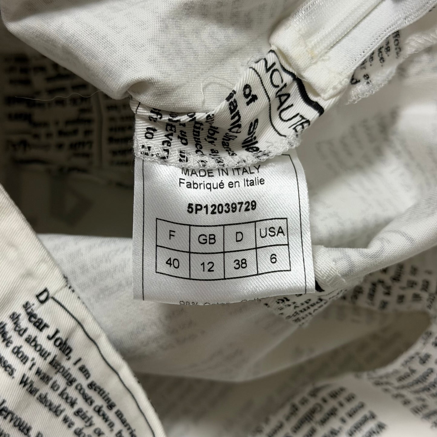 JOHN GALLIANO Spring Summer 2005 “Gazette” Newspaper Print Stretch Midi Skirt
