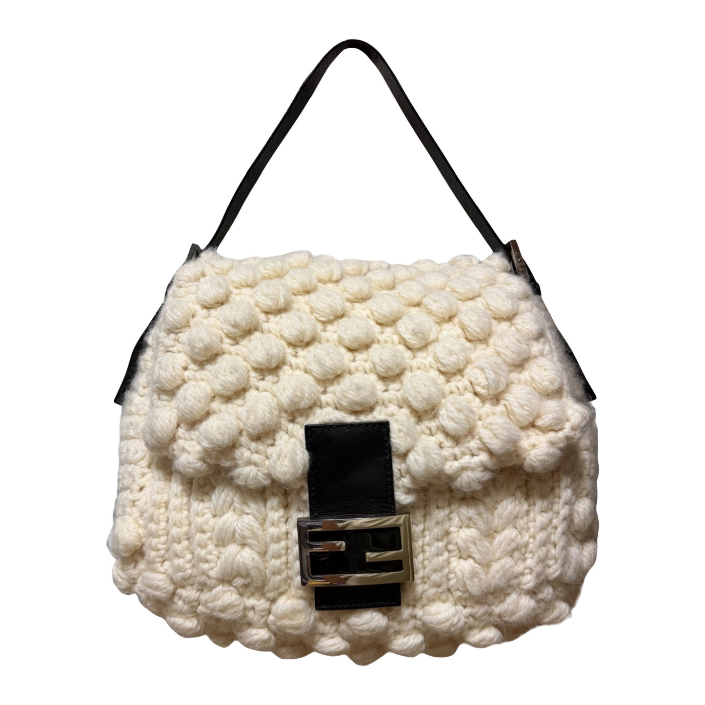 FENDI Fall Winter 1999 Bobble Knit Mamma Baguette Bag