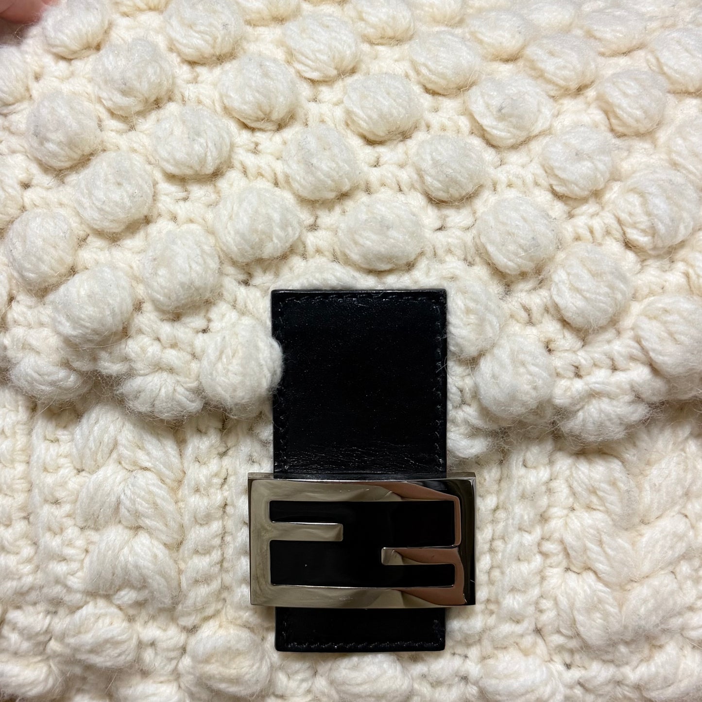 FENDI Fall Winter 1999 Bobble Knit Mamma Baguette Bag