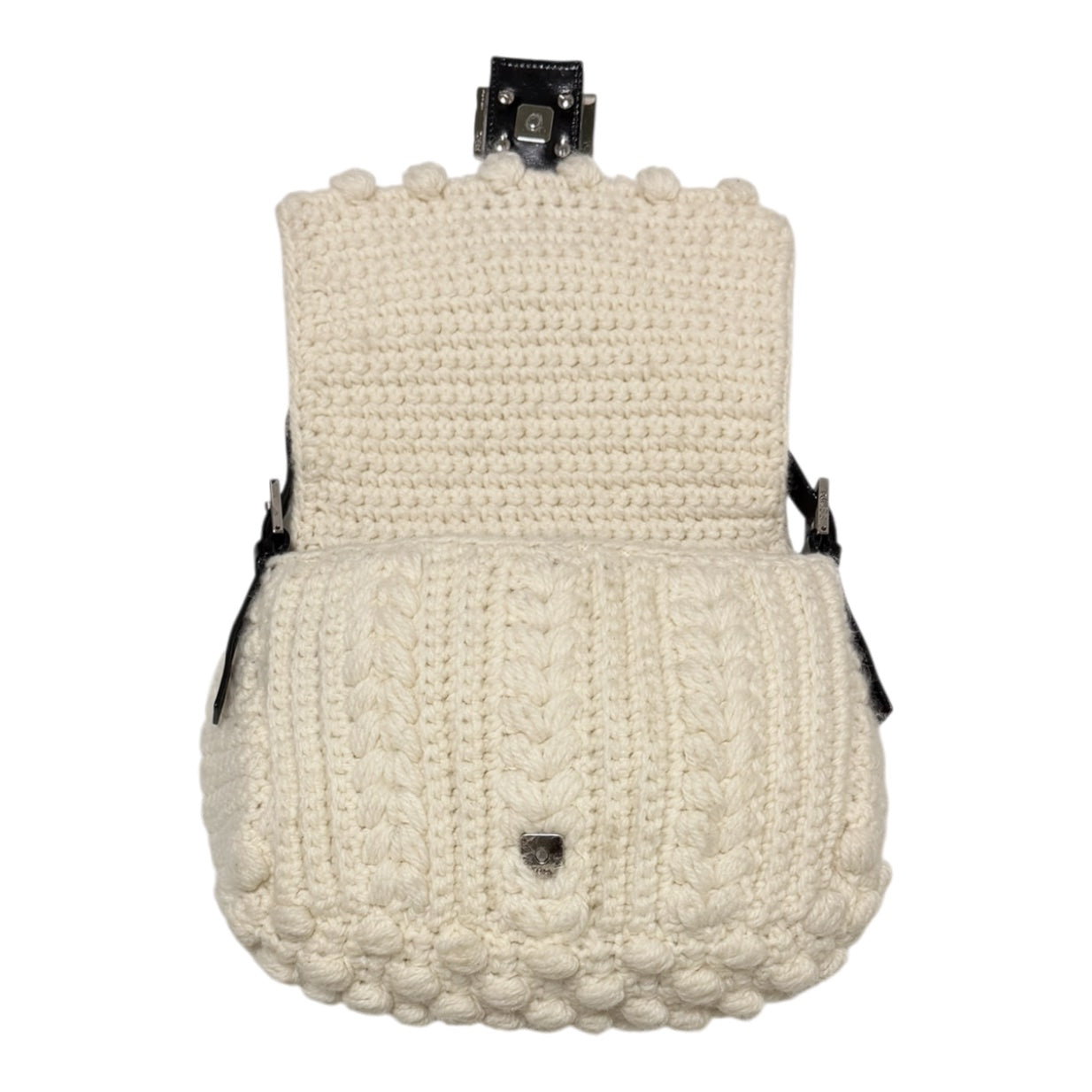 FENDI Fall Winter 1999 Bobble Knit Mamma Baguette Bag