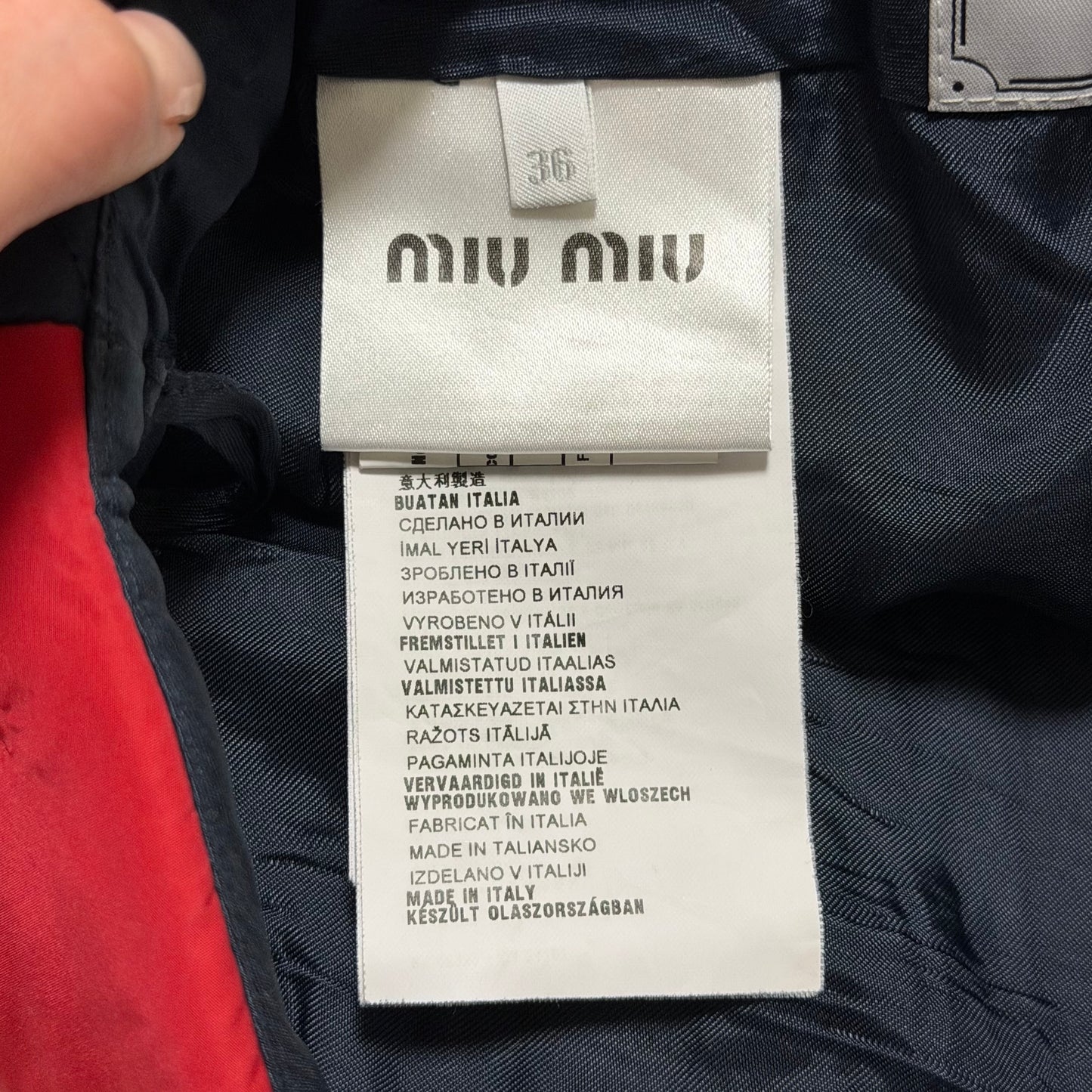 MIU MIU Fall Winter 2014 Quilted Nylon Mini Skirt