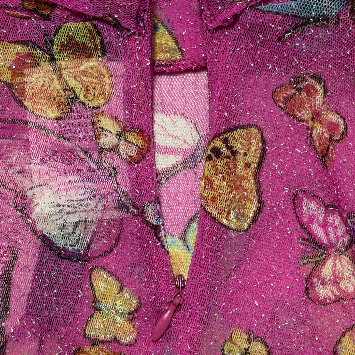 D&G Fall Winter 2000 Butterfly Print Sheer Lurex Top