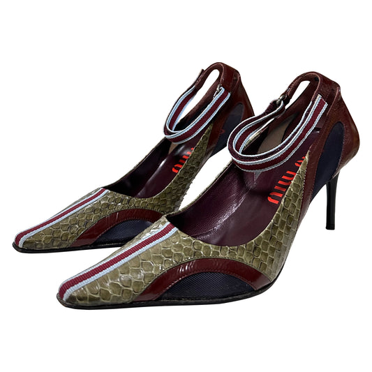 MIU MIU Spring Summer 2000 Python Mesh Pumps