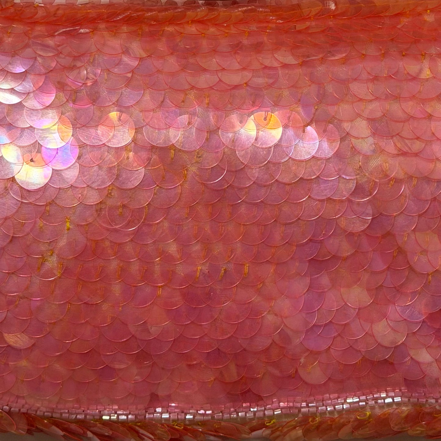FENDI 1998 Vintage Iridescent Sequin Baguette with Python Trim