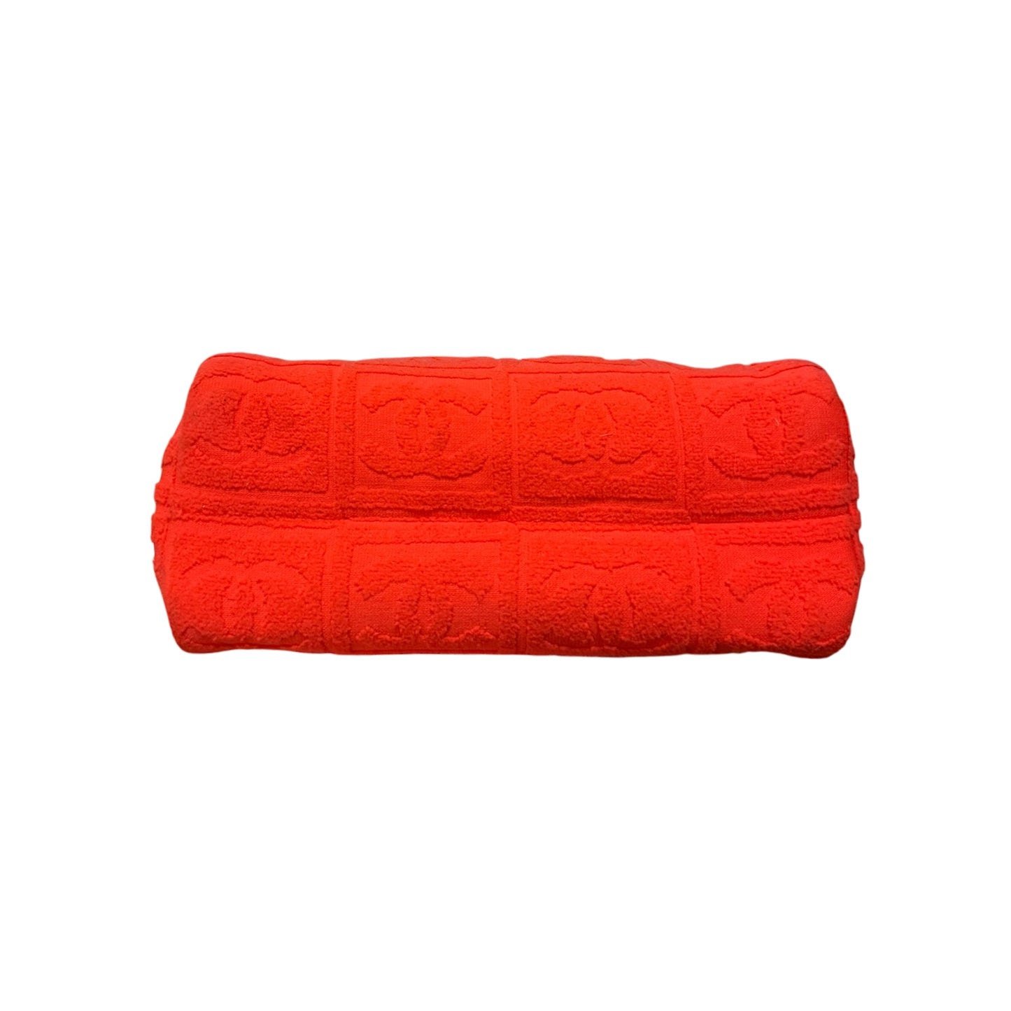 CHANEL Sport Spring Summer 2002 CC Embossed Jacquard Terry Cloth Pouch