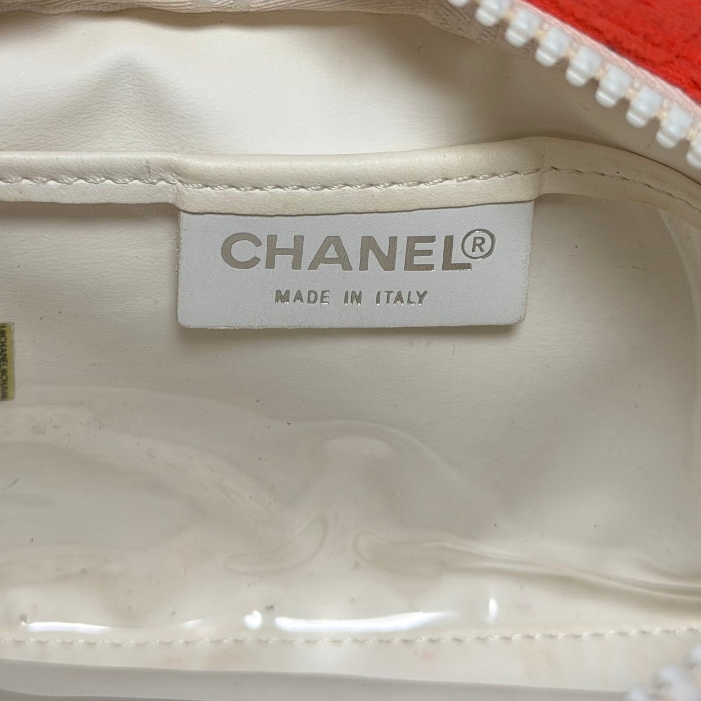 CHANEL Sport Spring Summer 2002 CC Embossed Jacquard Terry Cloth Pouch