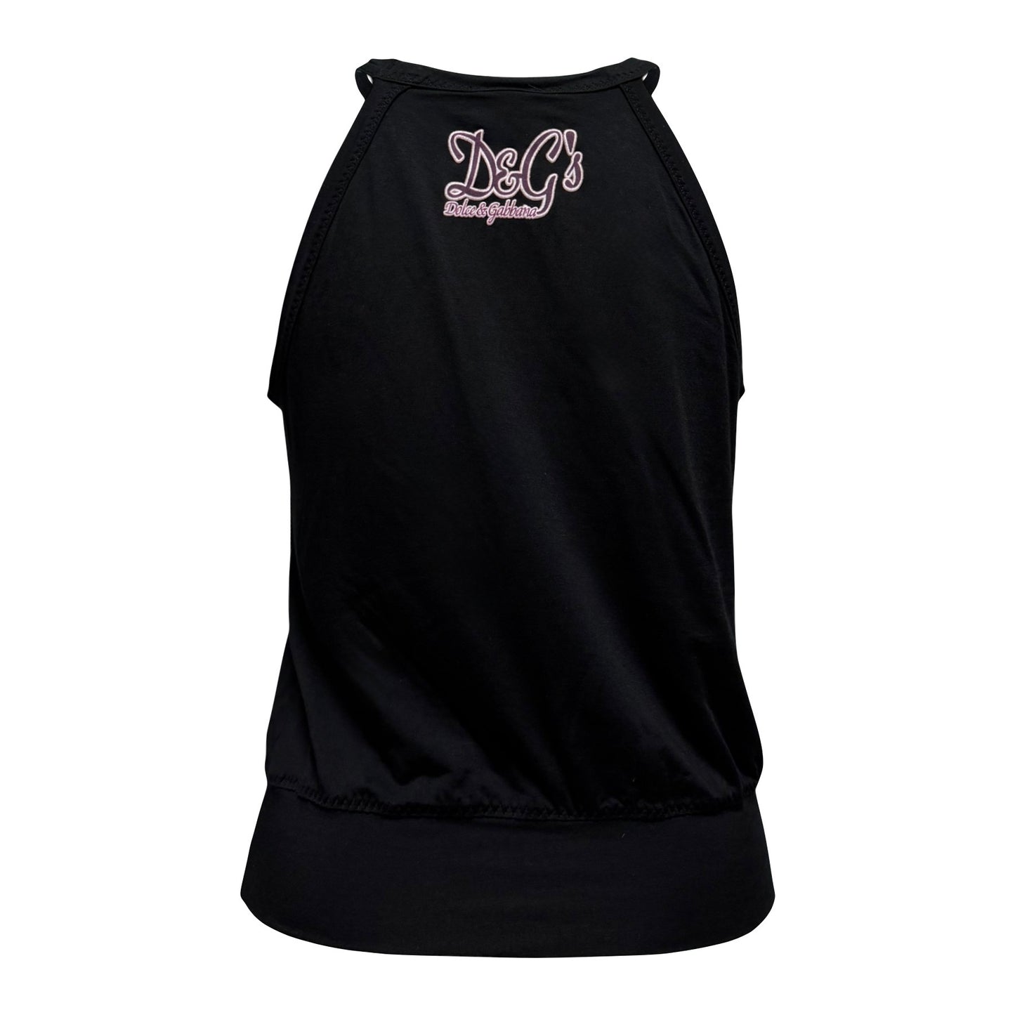 D&G Vintage “il piacere è il mio mestiere 69” Halter Neck Tank Top