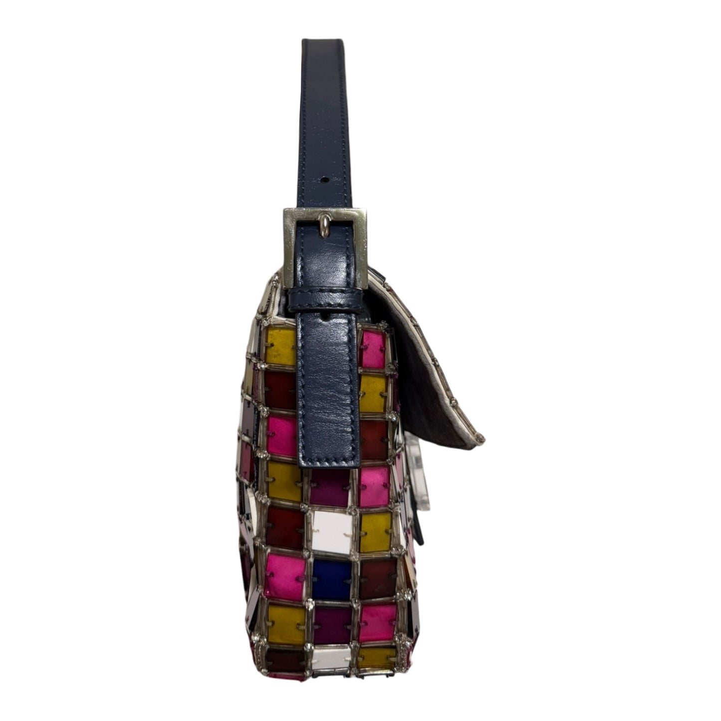 FENDI Multicolor Glass Tile Mosaic Baguette Bag