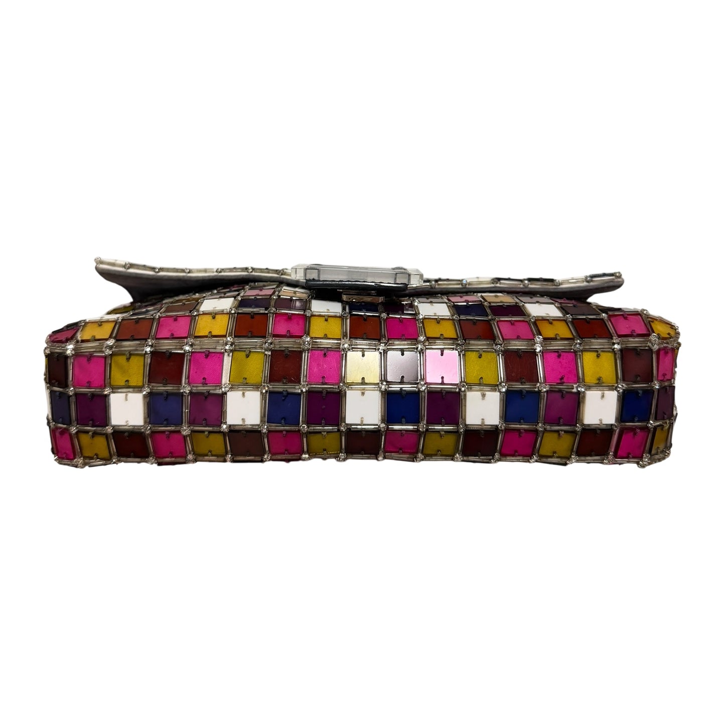 FENDI Multicolor Glass Tile Mosaic Baguette Bag