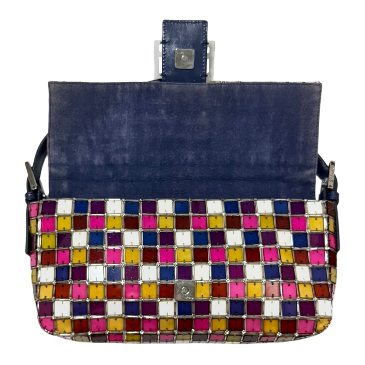 FENDI Multicolor Glass Tile Mosaic Baguette Bag