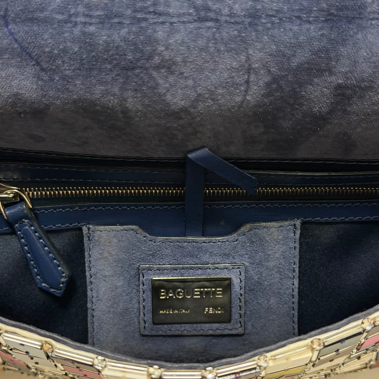 FENDI Multicolor Glass Tile Mosaic Baguette Bag