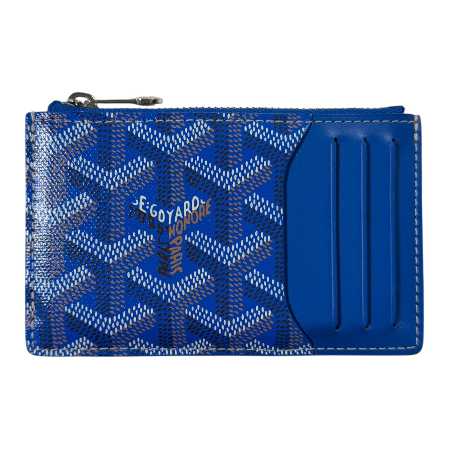 GOYARD Goyardine Bourbon Zipped Card Holder