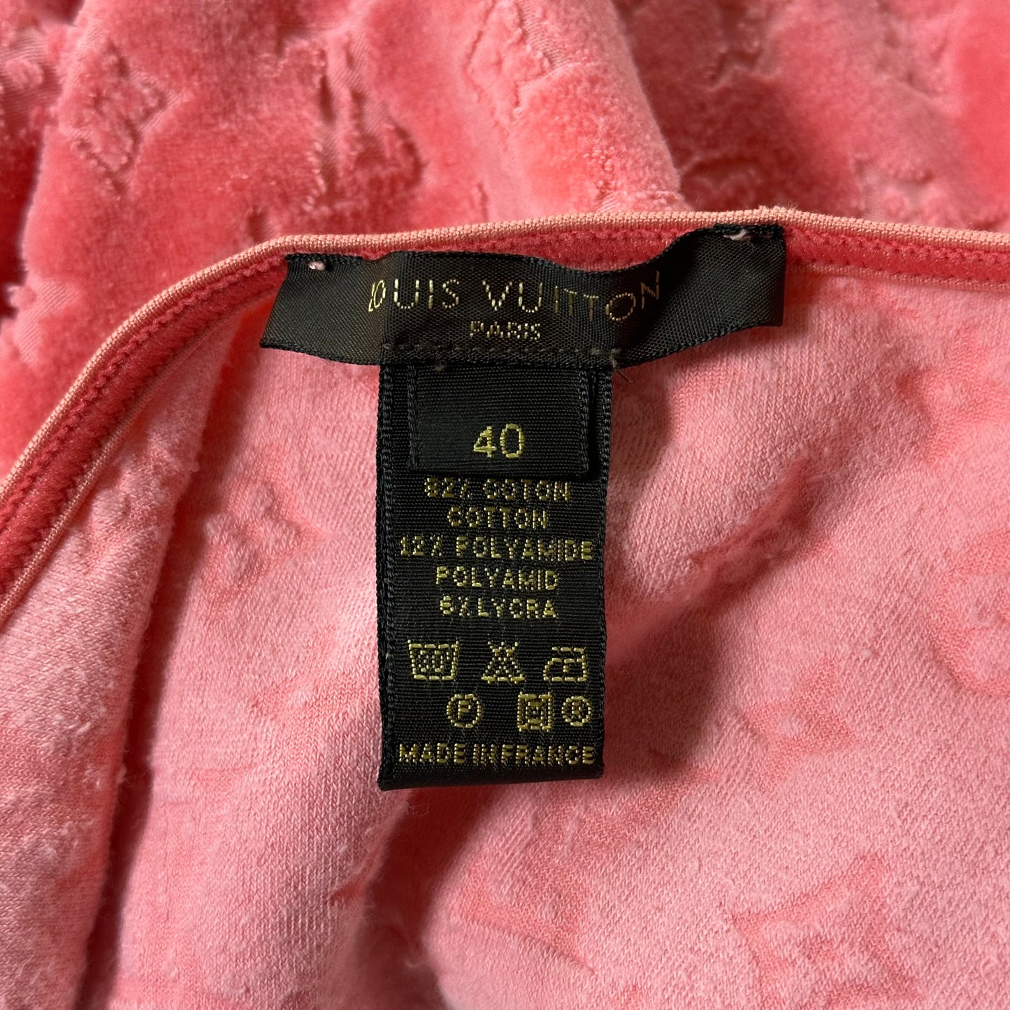 LOUIS VUITTON Terry Cloth Monogram Three-Quarter Sleeve Cardigan