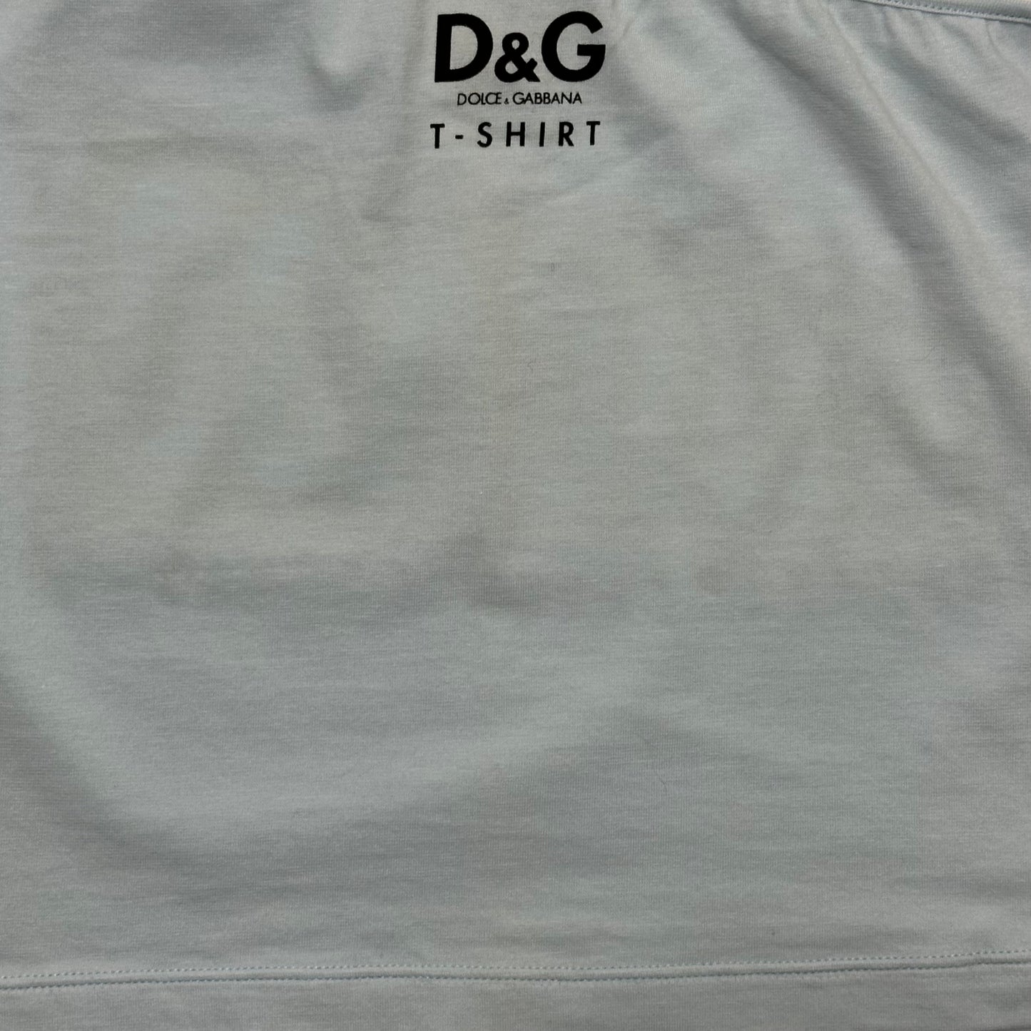 D&G "CHICAGO" Print Rhinestone One Shoulder Top