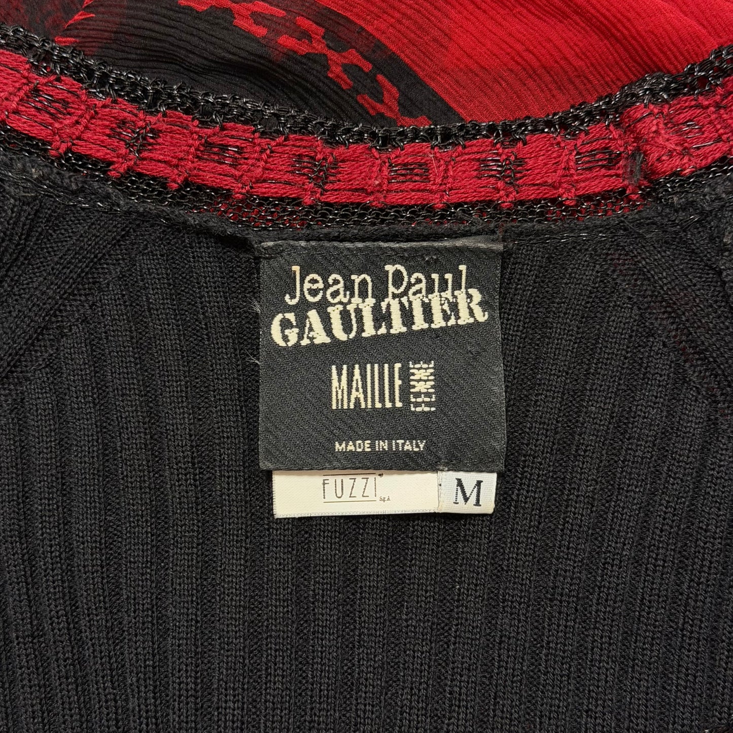 JEAN PAUL GAULTIER Vintage Silk Chiffon Knit Button-Up Cardigan