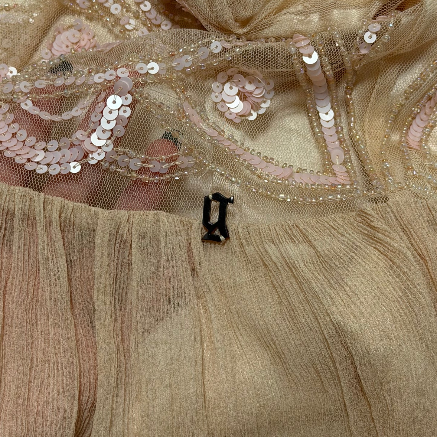 JOHN GALLIANO Spring Summer 2008 Lace & Sequin Embroidered Flapper Dress