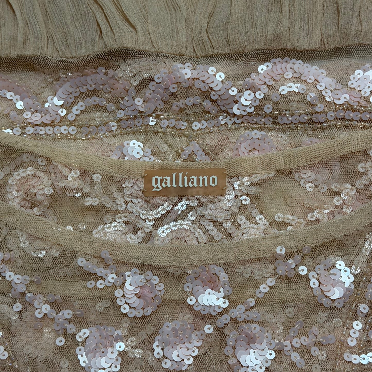 JOHN GALLIANO Spring Summer 2008 Lace & Sequin Embroidered Flapper Dress