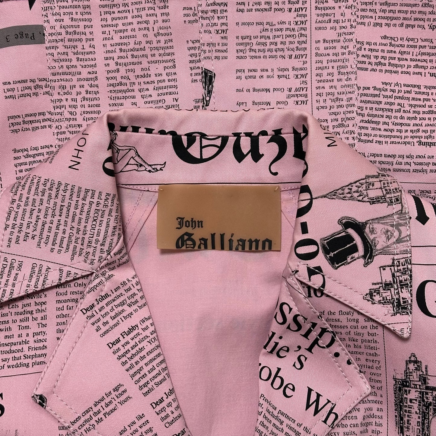 JOHN GALLIANO Spring Summer 2005 Newspaper Print Jacket