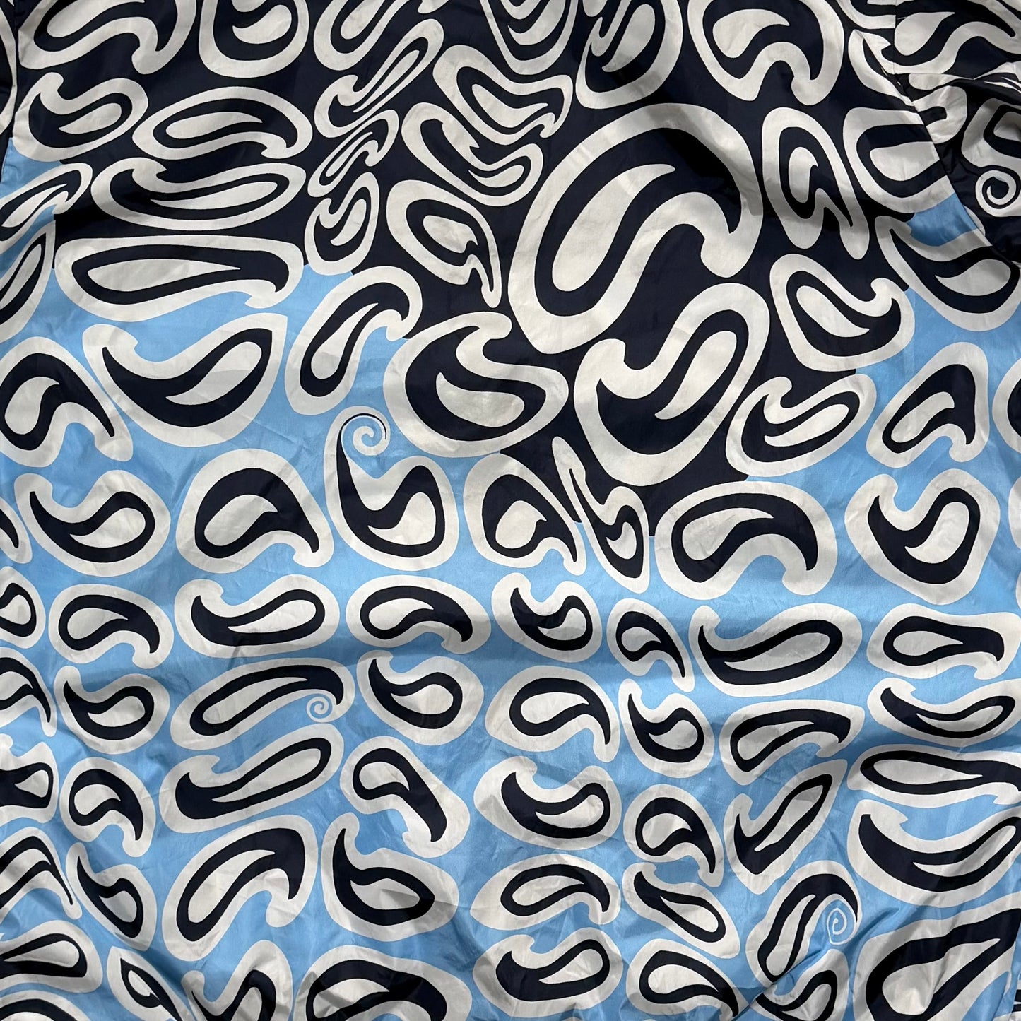 MIU MIU 2015 Cruise Collection Nylon Abstract Swirl Print Hooded Zip-Up Jacket