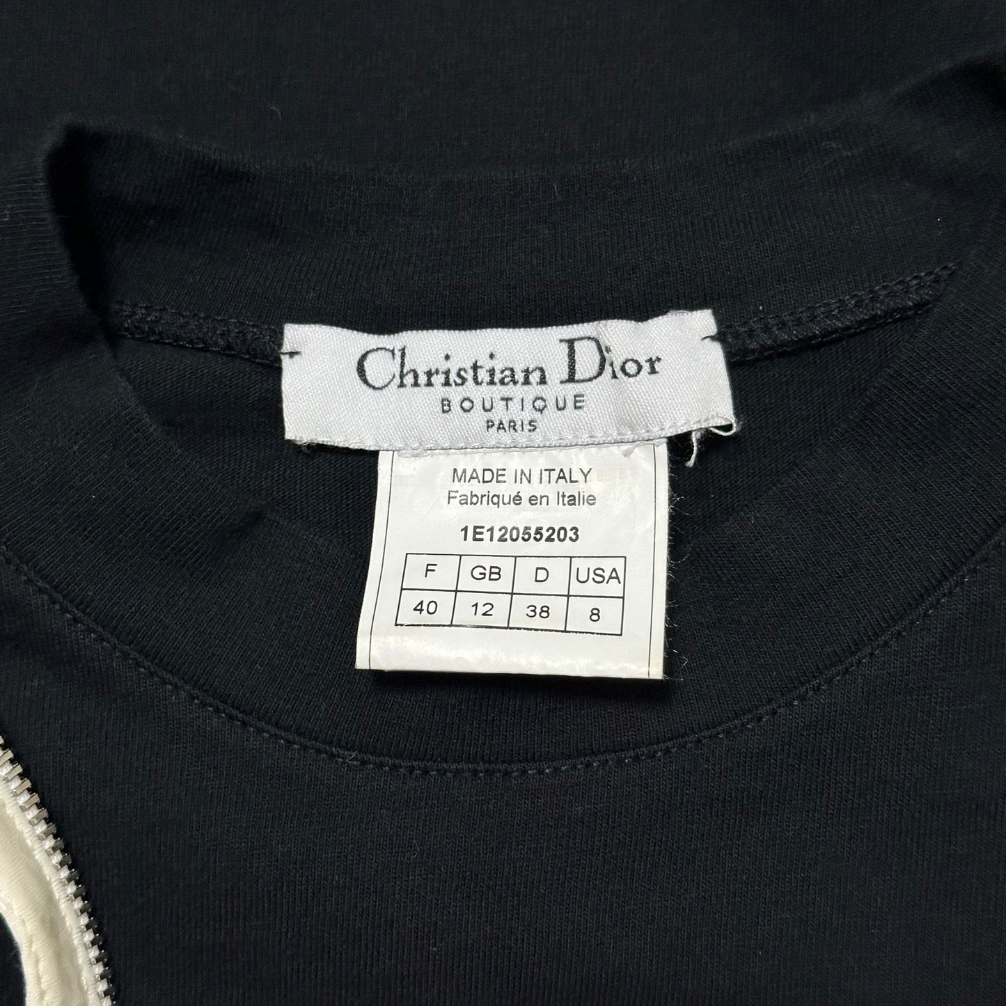 CHRISTIAN DIOR Spring Summer 2001 "J'ADORE DIOR 6" Zipper Tank Top