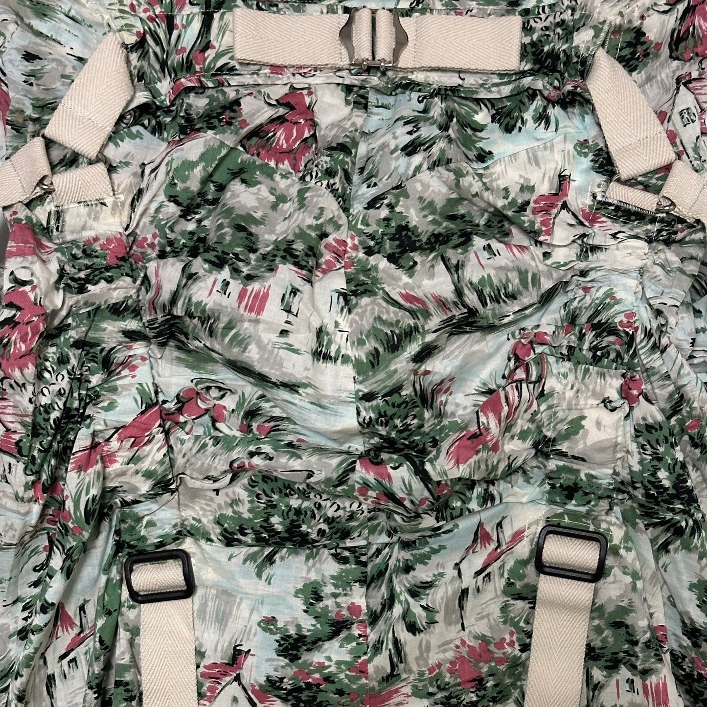 JUNYA WATANABE Spring Summer 2003 Pictorial Print Parachute Maxi Skirt