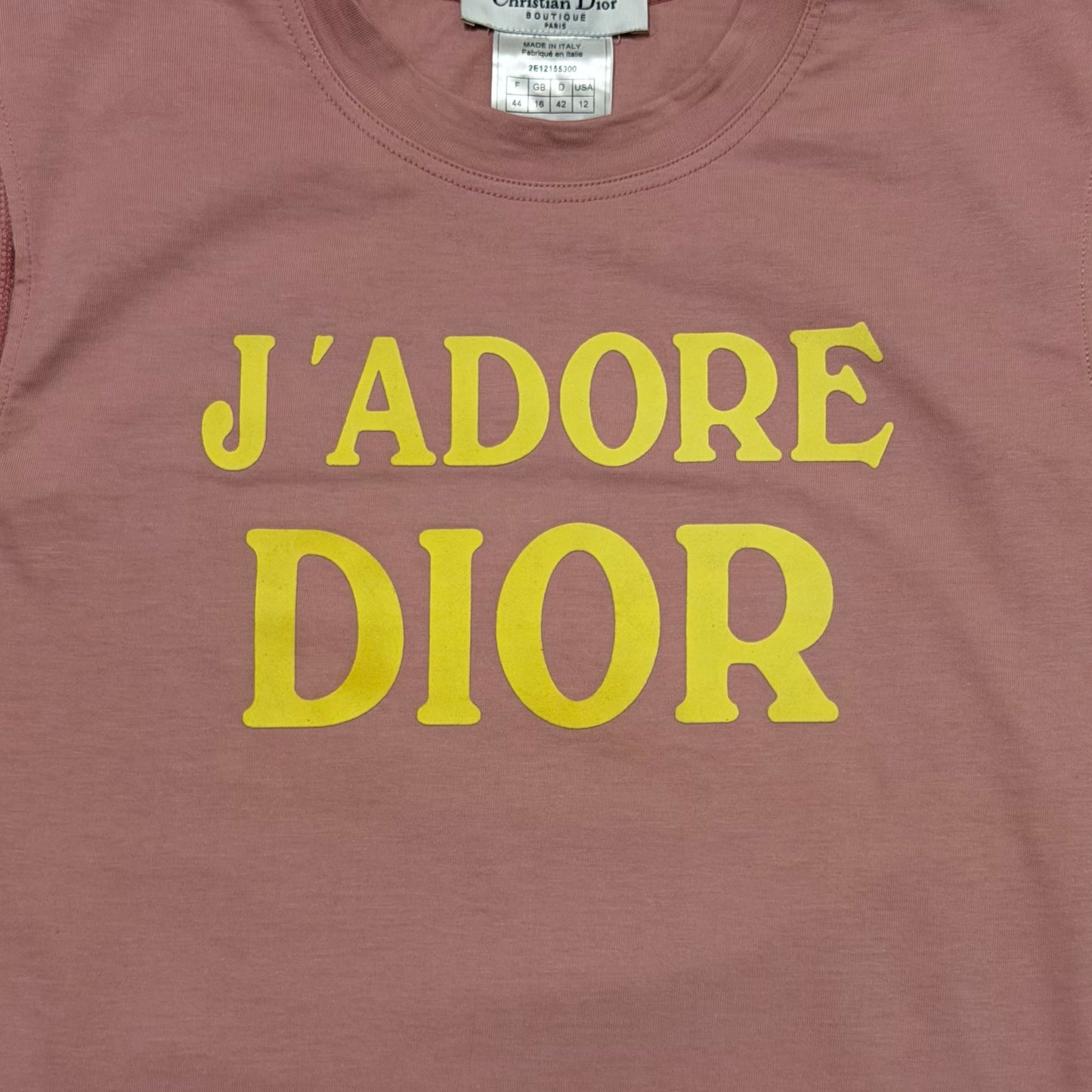 CHRISTIAN DIOR Spring Summer 2002 "J'ADORE DIOR" Tank Top