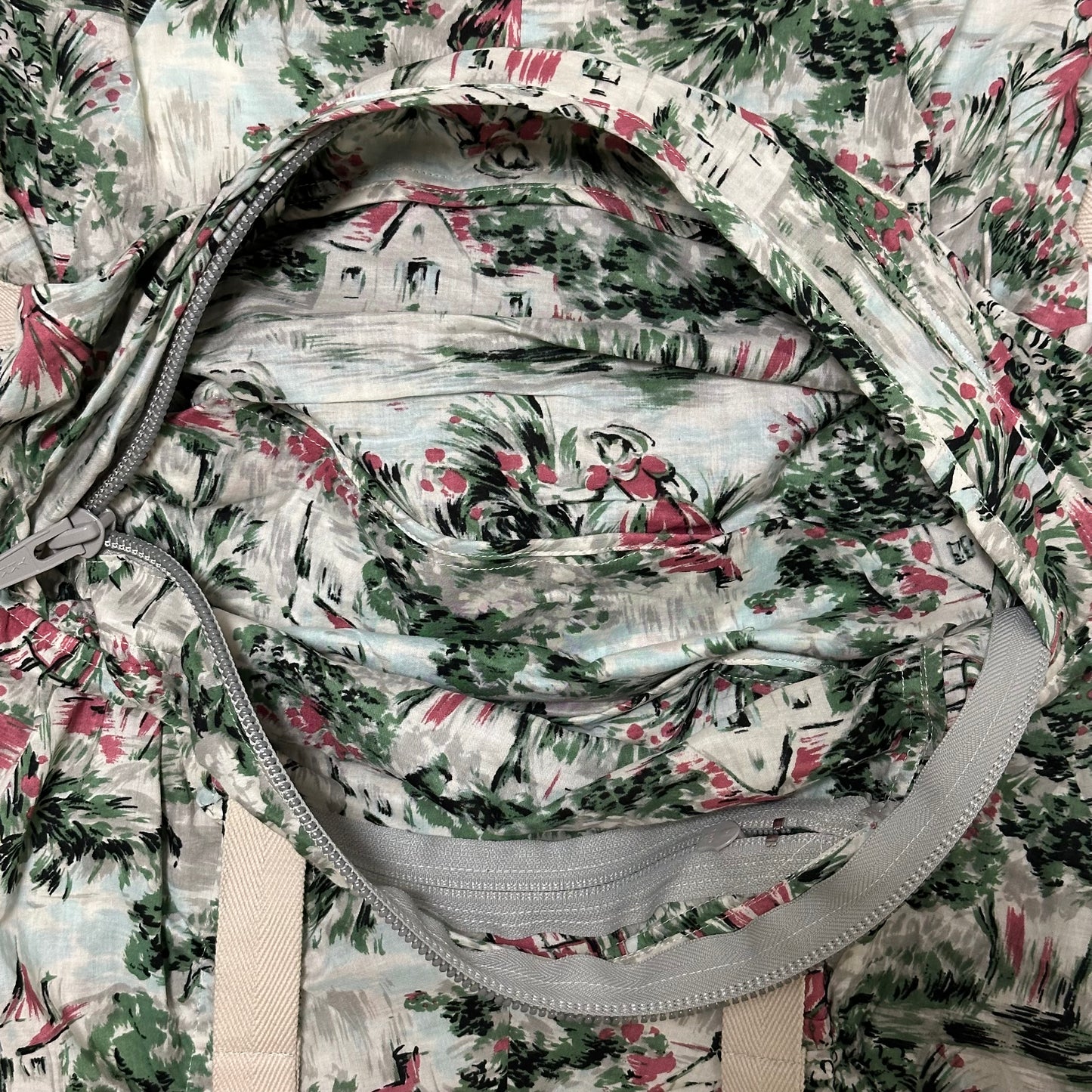 JUNYA WATANABE Spring Summer 2003 Pictorial Print Parachute Maxi Skirt