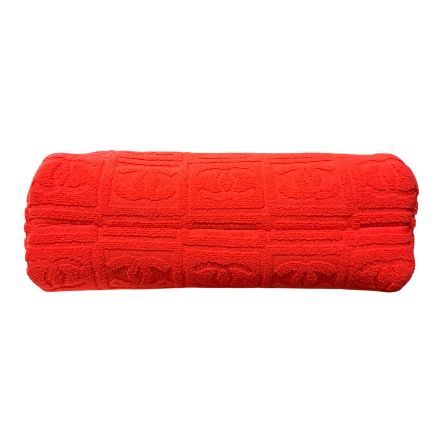 CHANEL Sport Spring Summer 2002 CC Embossed Jacquard Terry Cloth Pouch