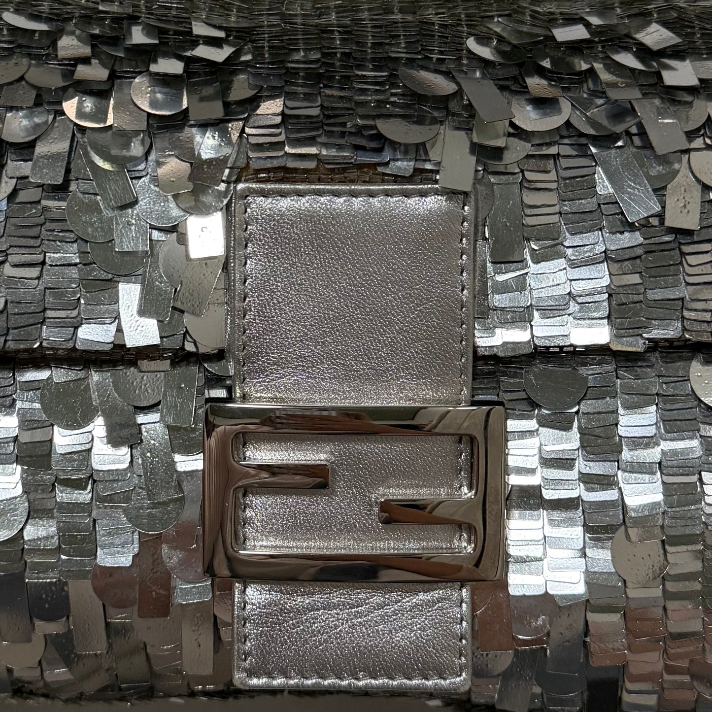 FENDI Vintage Metallic Sequin Baguette Bag