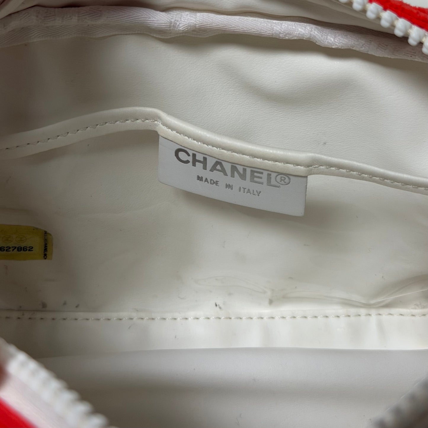CHANEL Sport Spring Summer 2002 CC Embossed Jacquard Terry Cloth Pouch