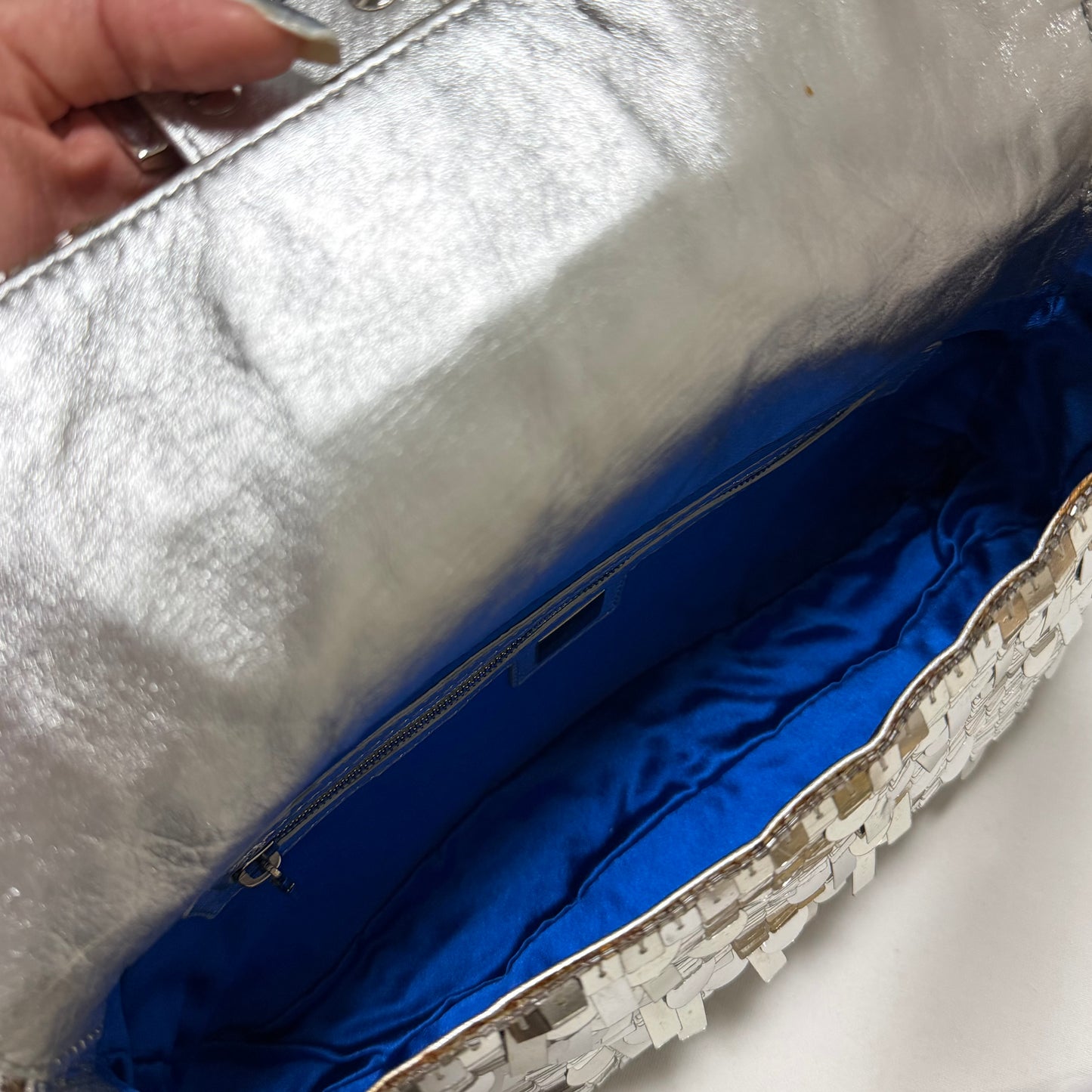 FENDI Vintage Metallic Sequin Baguette Bag