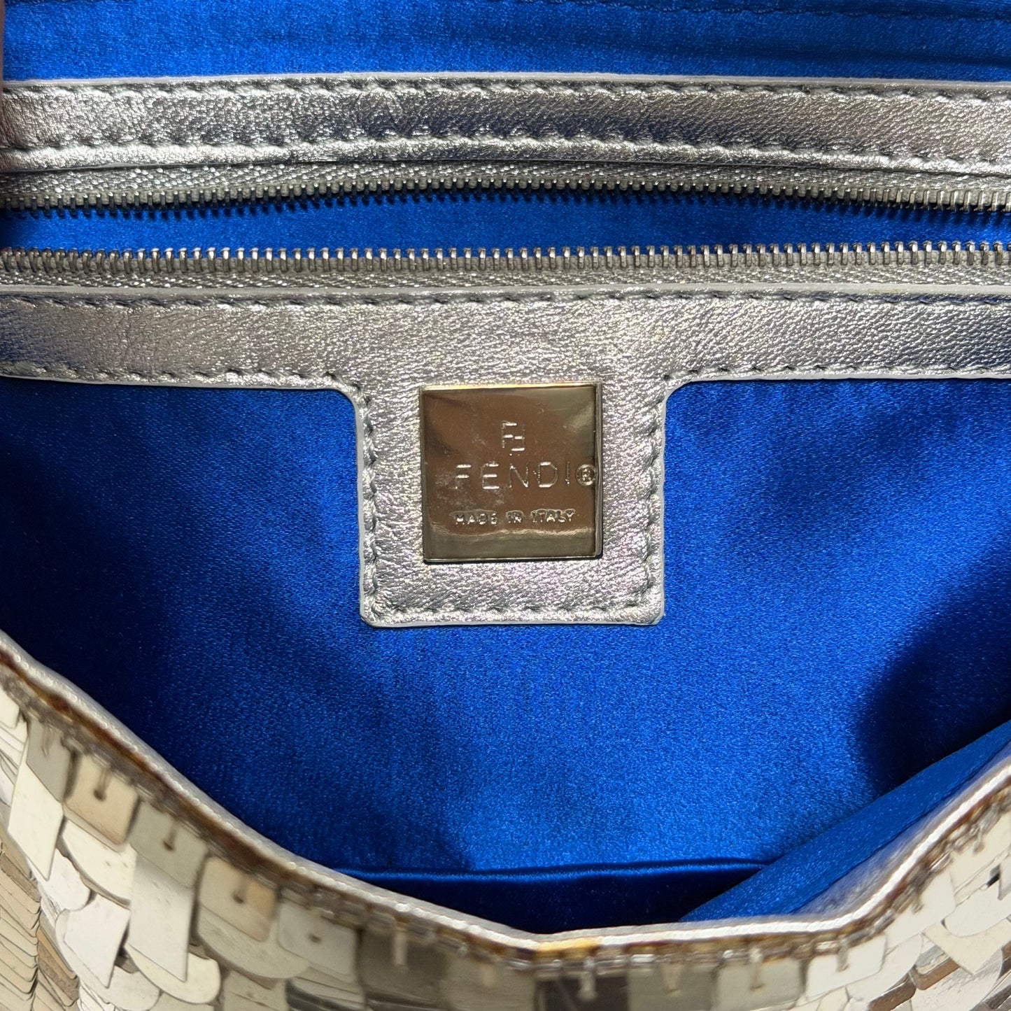 FENDI Vintage Metallic Sequin Baguette Bag