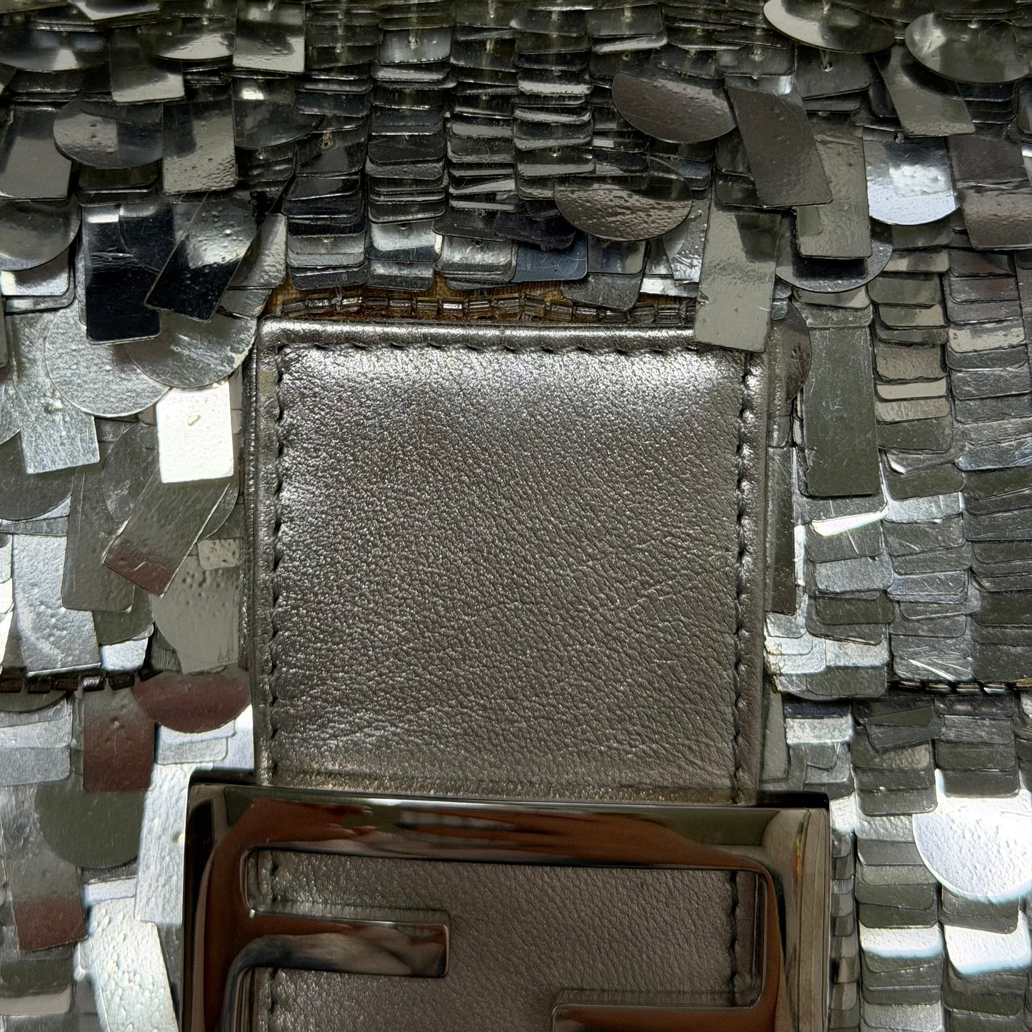 FENDI Vintage Metallic Sequin Baguette Bag