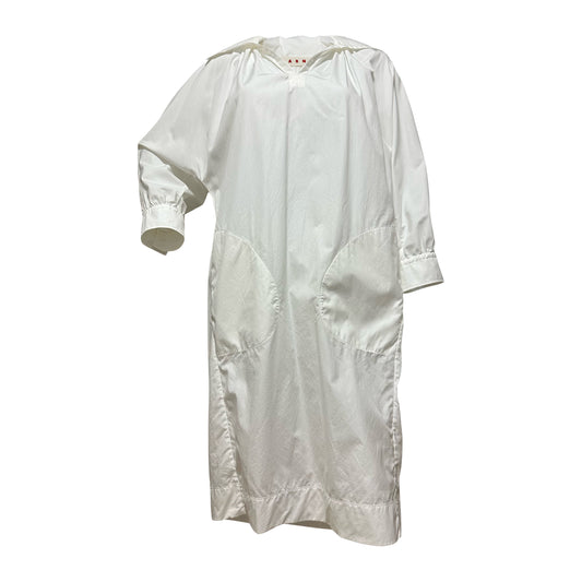 MARNI Spring Summer 2022 Split Neck Shirt Midi Dress