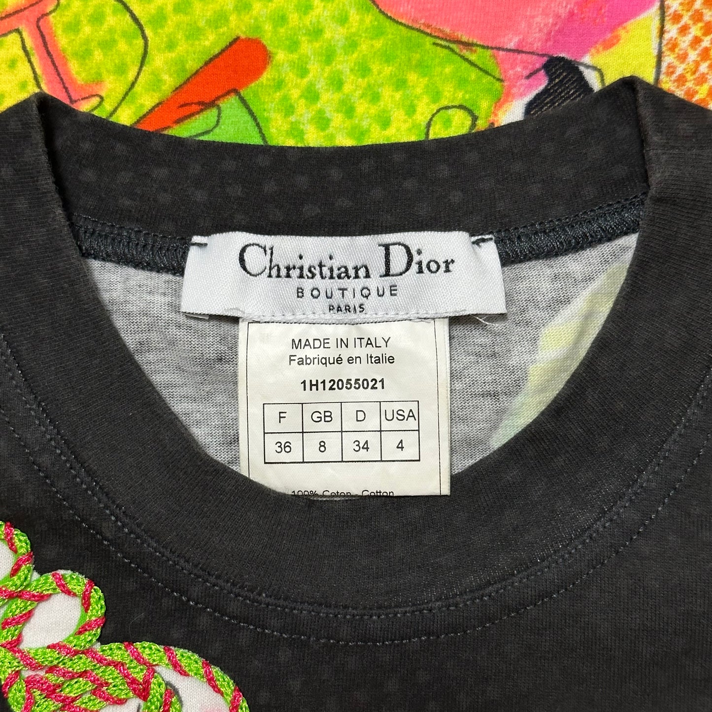 CHRISTIAN DIOR Fall Winter 2001 Graphic Print T-Shirt