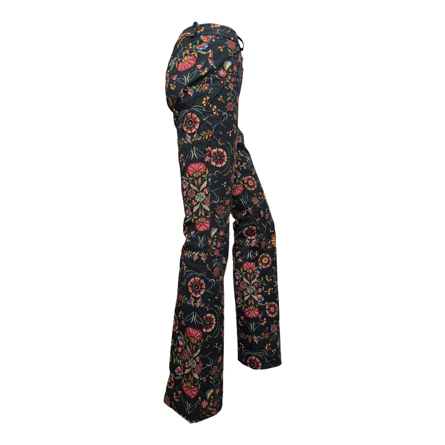 CHRISTIAN DIOR Fall 2002 Floral Print Bootcut Trousers