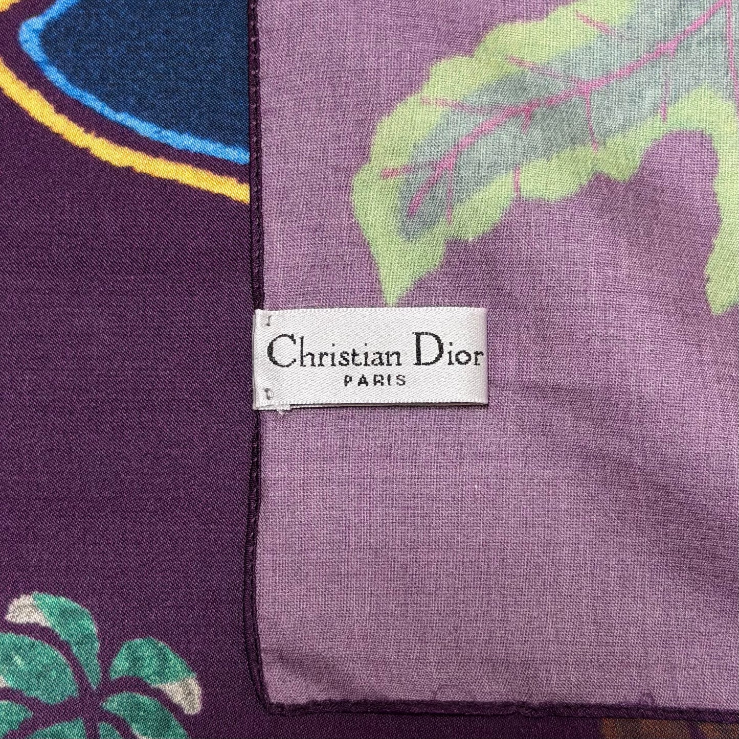 CHRISTIAN DIOR Fall 2003 Adiorable 69 Floral Embroidery-Effect Silk Scarf