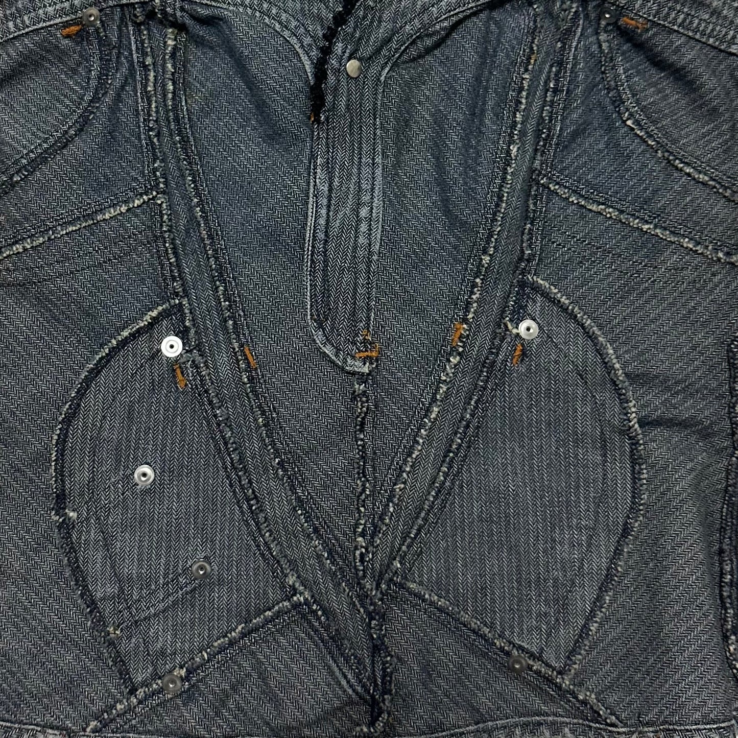 D&G Spring Summer 2004 Patchwork Denim Bustier