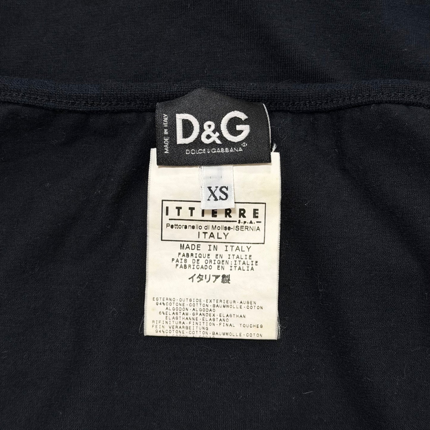 D&G "TOO COOL FOR SCHOOL" Back-Open Logo T-Shirt