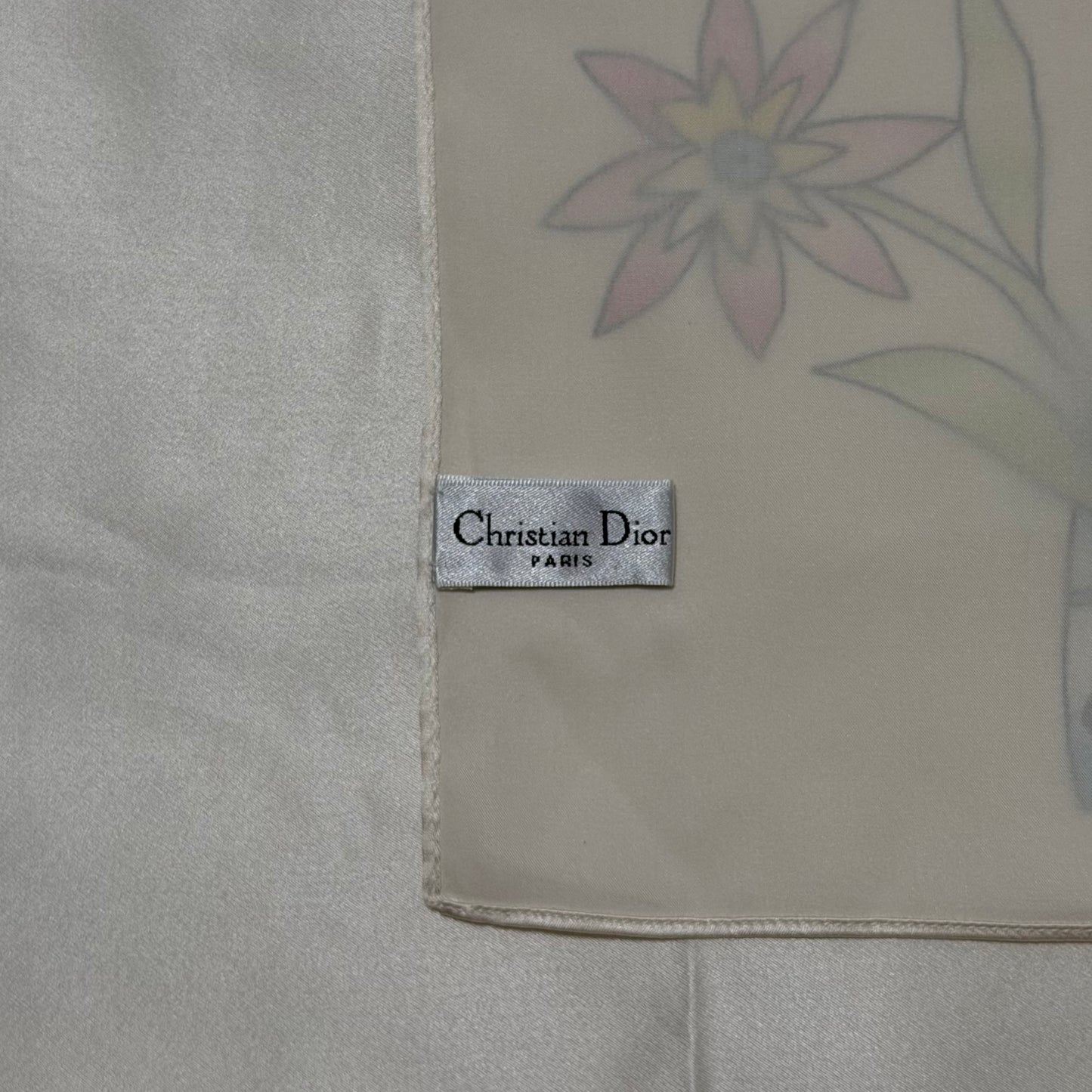 CHRISTIAN DIOR Spring 2005 "J'ADORE DIOR" Cartoon Girl Silk Scarf