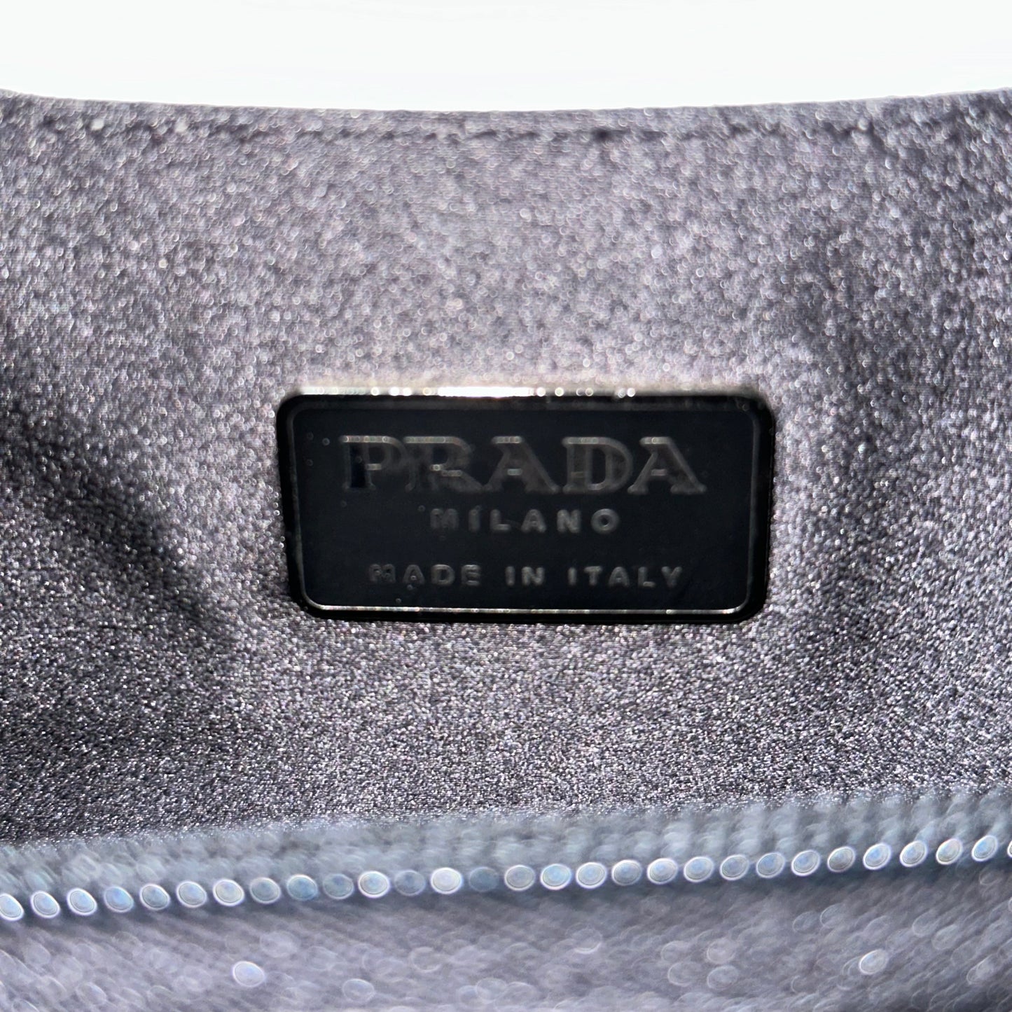 PRADA Fall Winter 1998 Unborn Calf Leather Plastic Handle Hand Bag