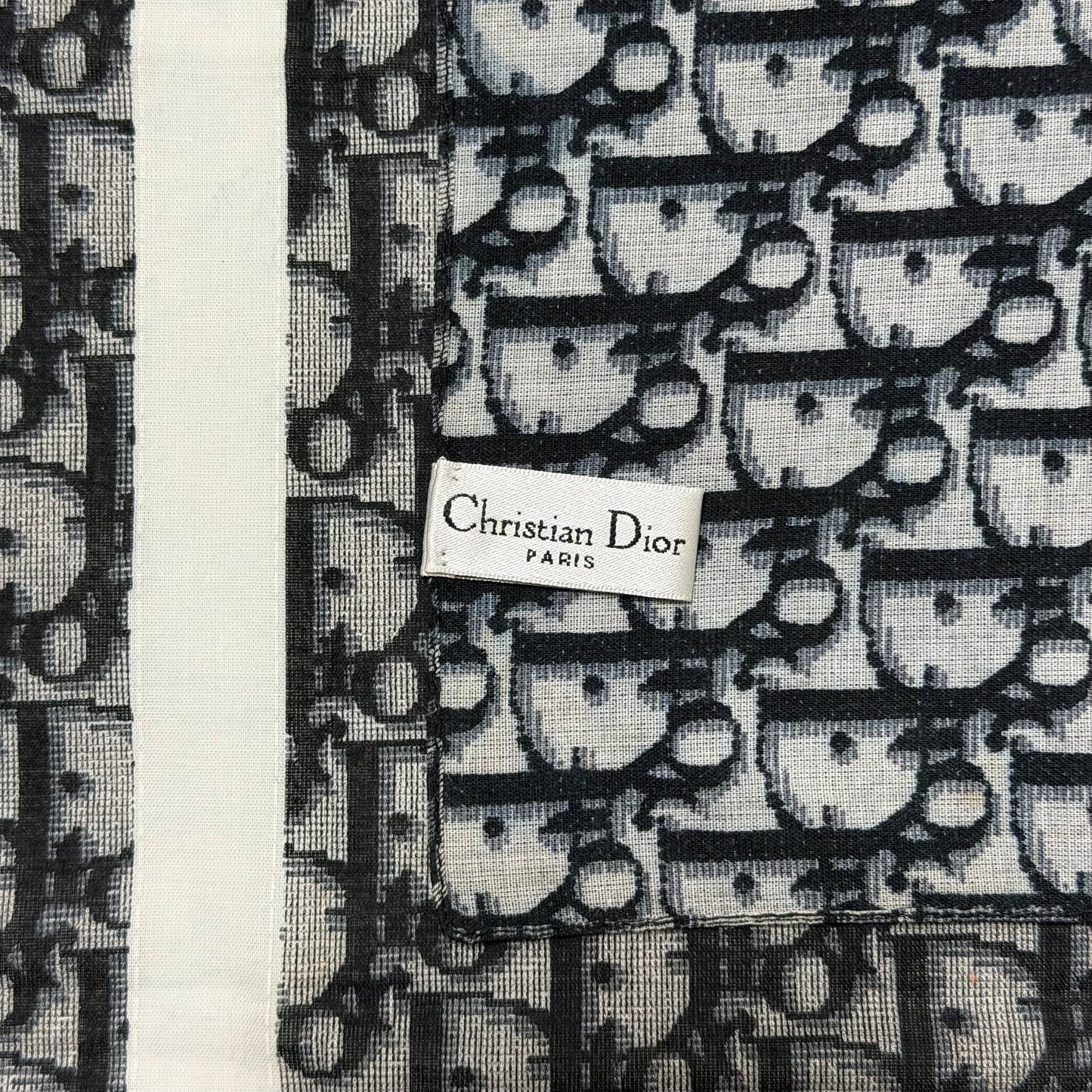 CHRISTIAN DIOR Vintage Trotter No.2 Logo Cotton Scarf