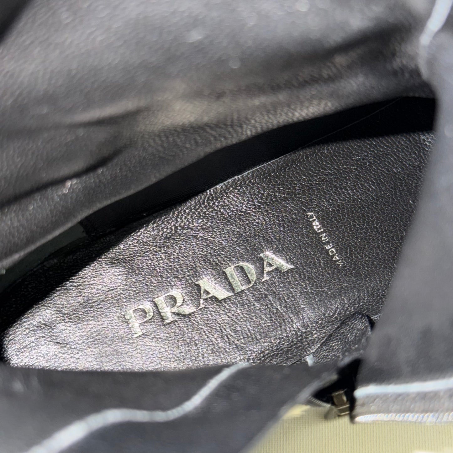 PRADA Vintage Giraffe Print Calf Hair Ribbon Knee Boots