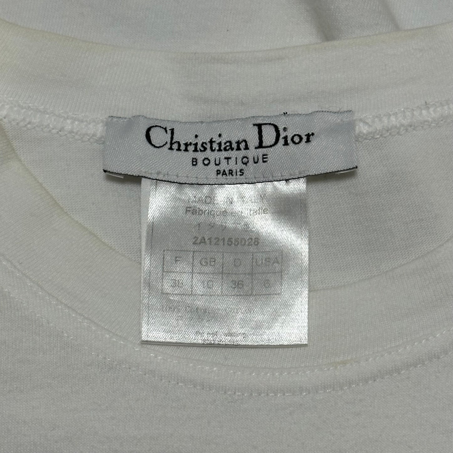 CHRISTIAN DIOR Spring Summer 2002 Cartoon "J'ADORE DIOR" Mermaid T-Shirt