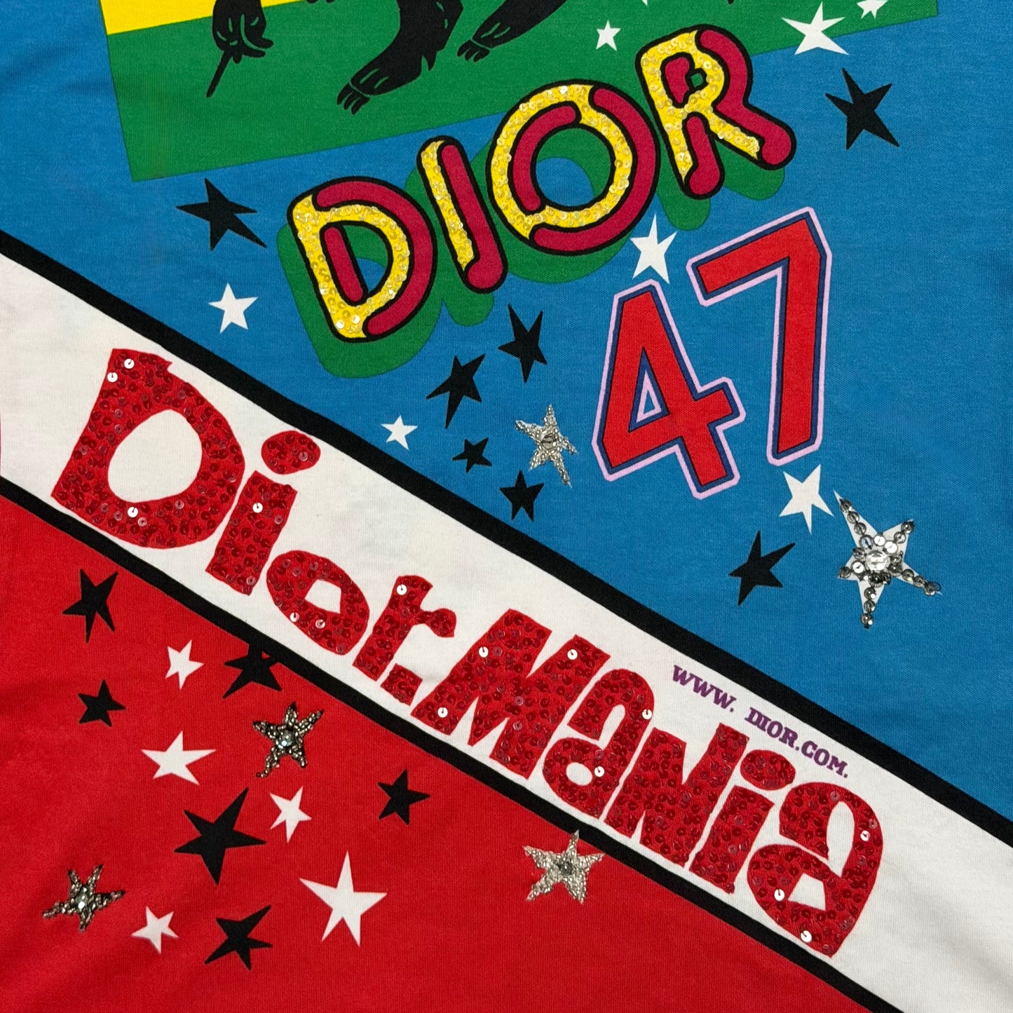 CHRISTIAN DIOR Spring 2004 Rasta Mania Bob Marley Sequin & Beaded T-Shirt