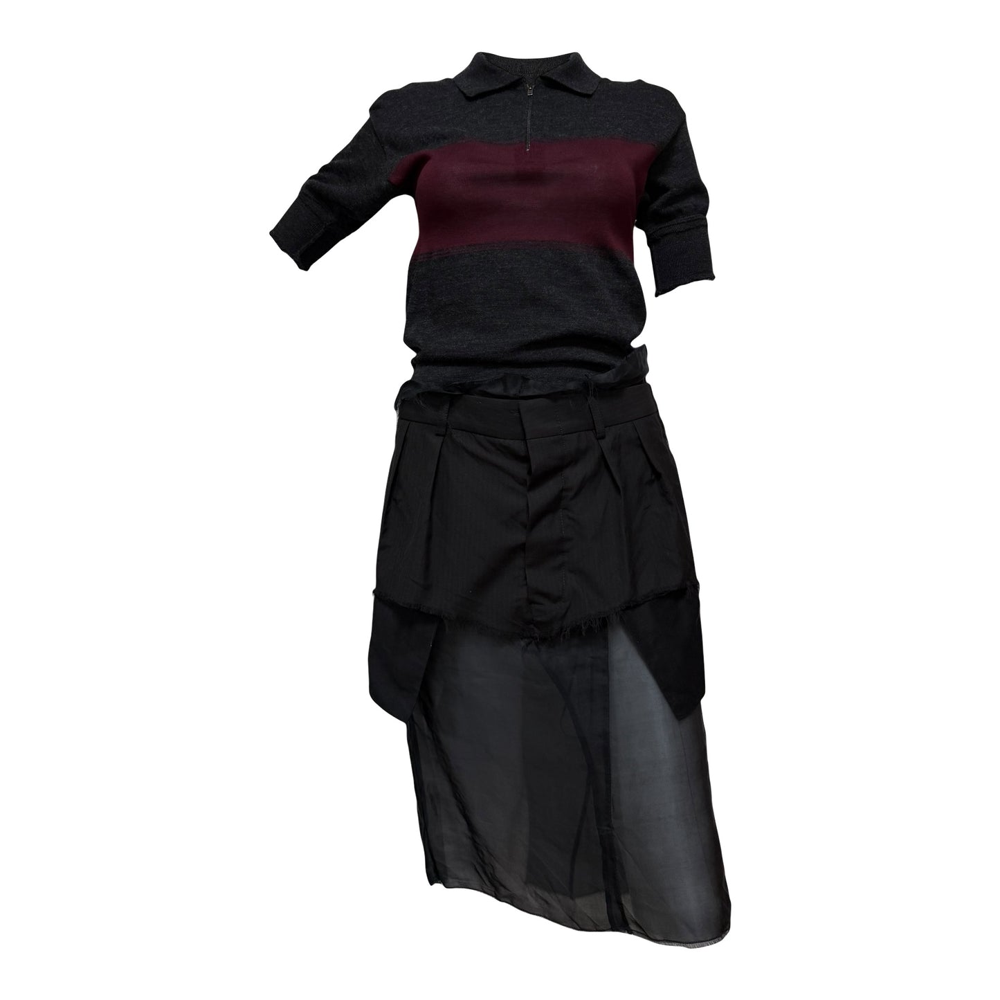 MAISON MARGIELA Fall 2024 Sheer Layered Knit Dress